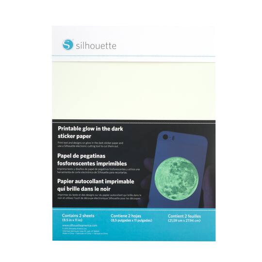 Silhouette Glow In The Dark Sticker Paper